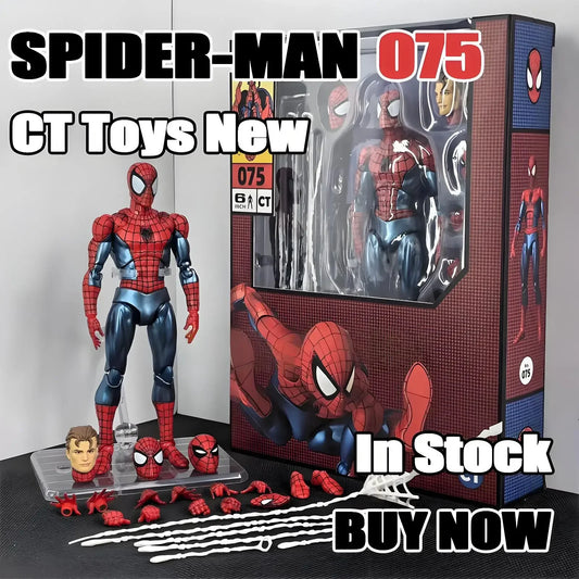 Mafex 075 The Amazing Spider Man Comic Ver Action Figure One Twelve Scale Gift