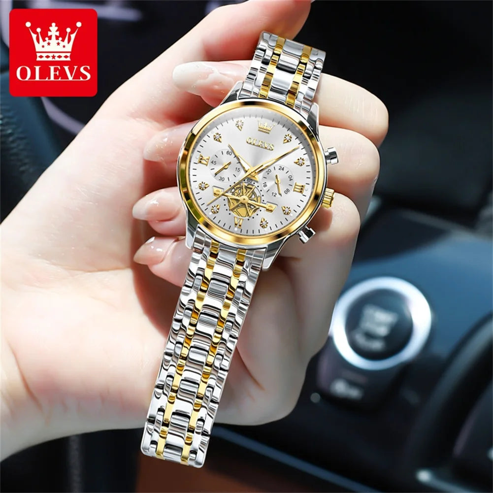 OLEVS 2897 Women Watch Multifunction Quartz Waterproof Gifts