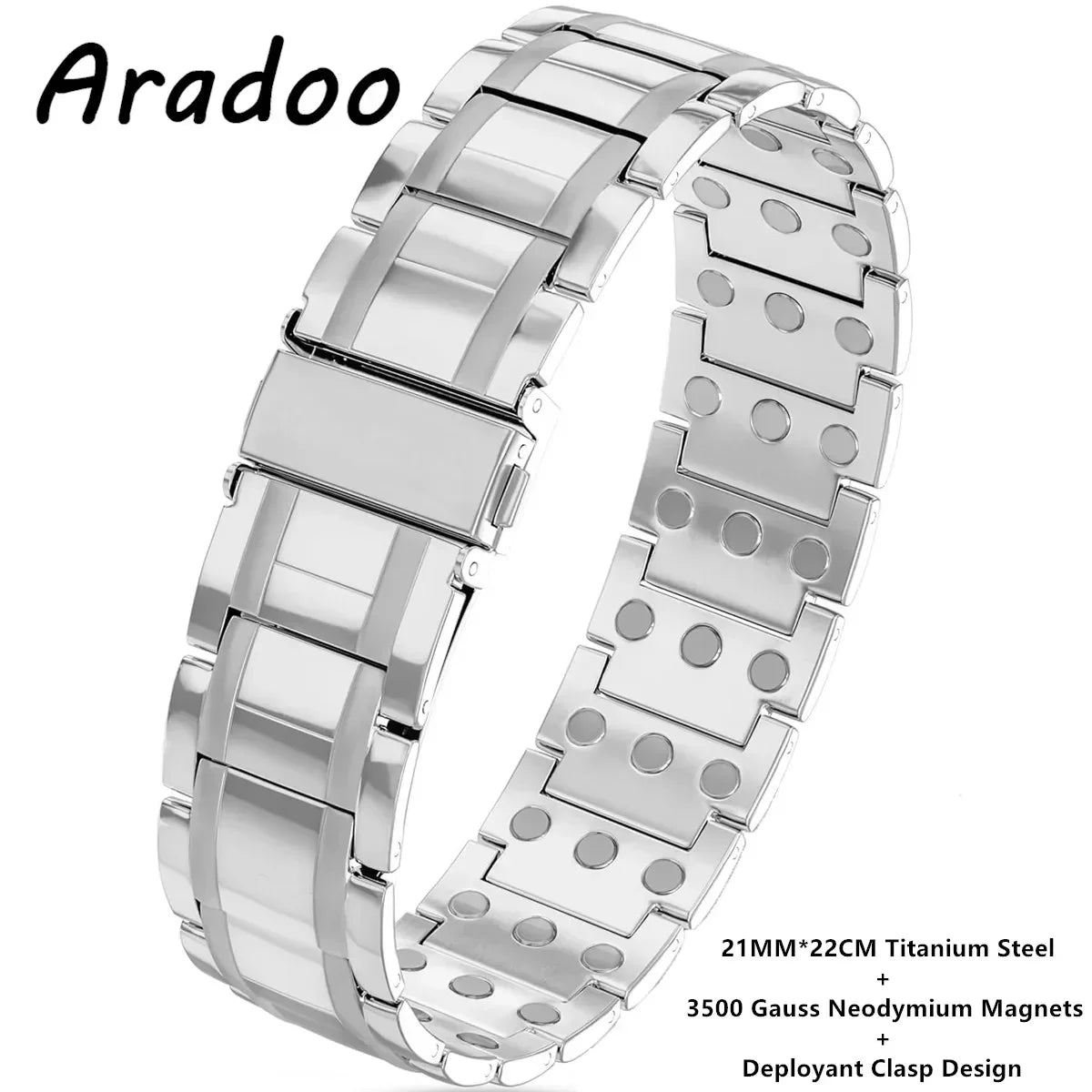 Premium Titanium Steel Magnetic Bracelet For Men 3X