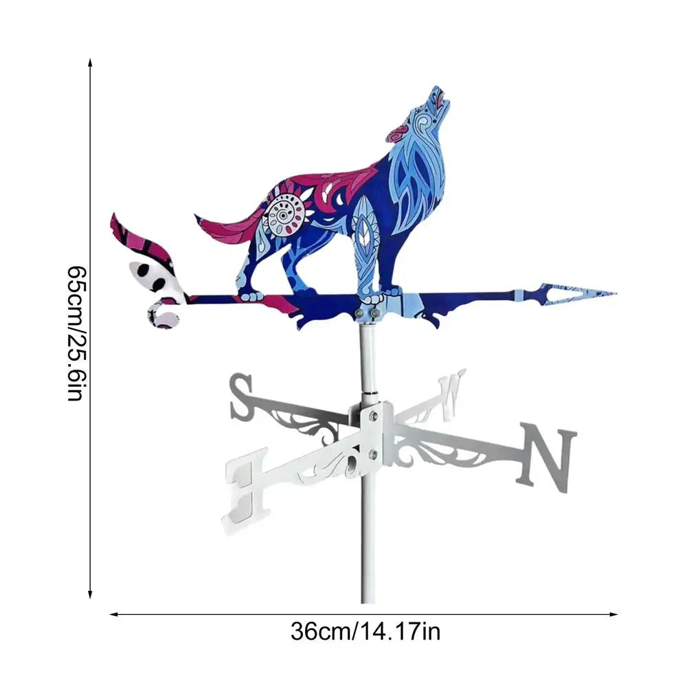 Rooster Weathervane Metal Wind Spinner For Garden Backyard