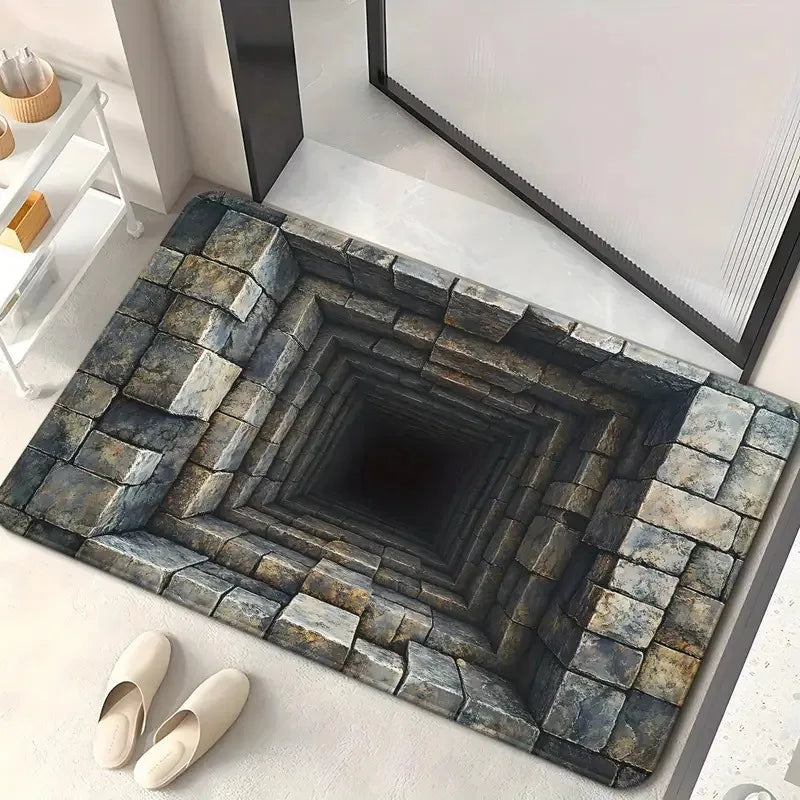 3D Optical Illusion Door Mat Entrance Area Rug For Playroom