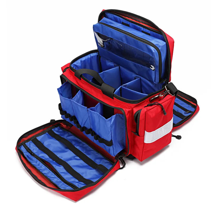 Outdoor Emergency First Aid Kit Medical Bag Waterproof Reflective Backpack