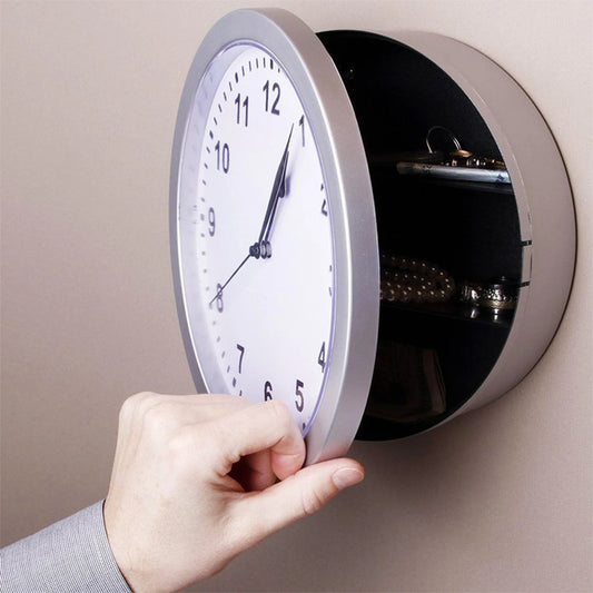 Hidden Safes Wall Clock with Secret Compartment Simple and Generous Design Wall Clock for Christmas Birthday Holiday Gifts