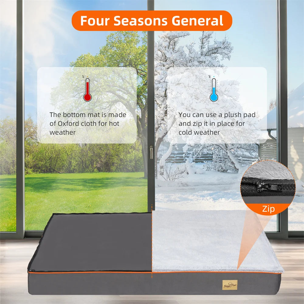 Premium Orthopedic Memory Foam Dog Bed Waterproof Mattress