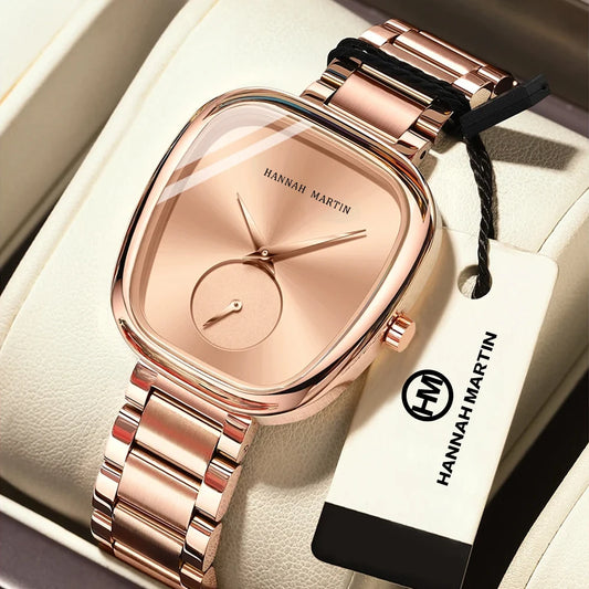 Hannah Martin Women Quartz Watch 34mm Wine Barrel Rose Gold