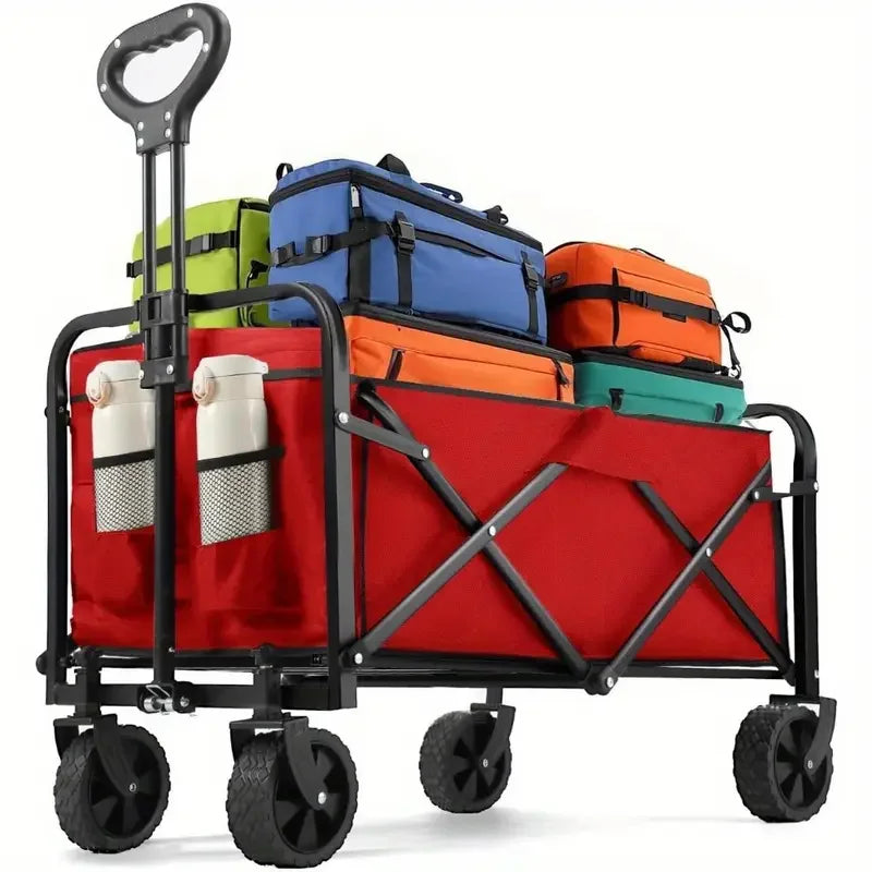 Heavy Duty Wagon Cart Foldable Portable Groceries Beach Utility Wagon All Terrain Wheels