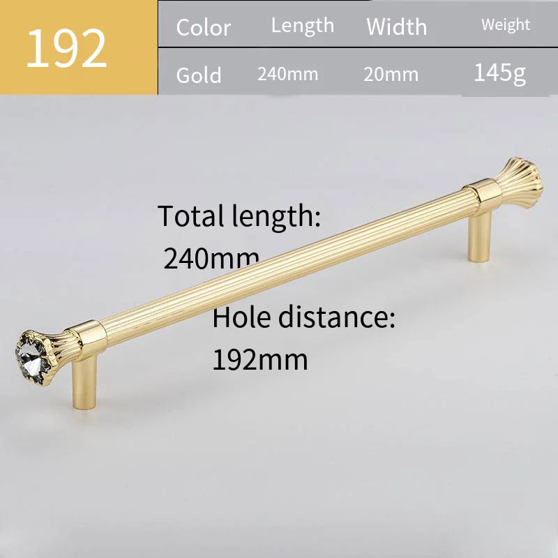 Light Luxury Crystal Handle Zinc Alloy Cabinet Hardware