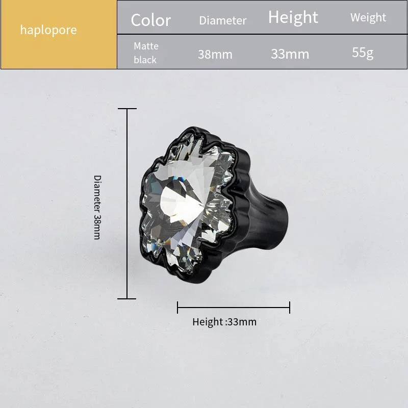 Light Luxury Crystal Handle Zinc Alloy Cabinet Hardware