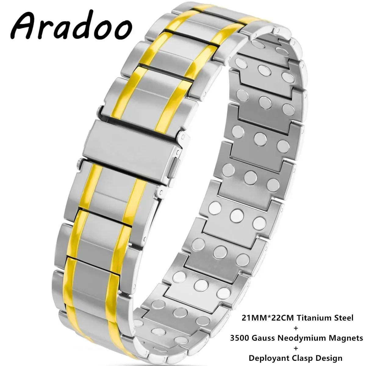 Premium Titanium Steel Magnetic Bracelet For Men 3X