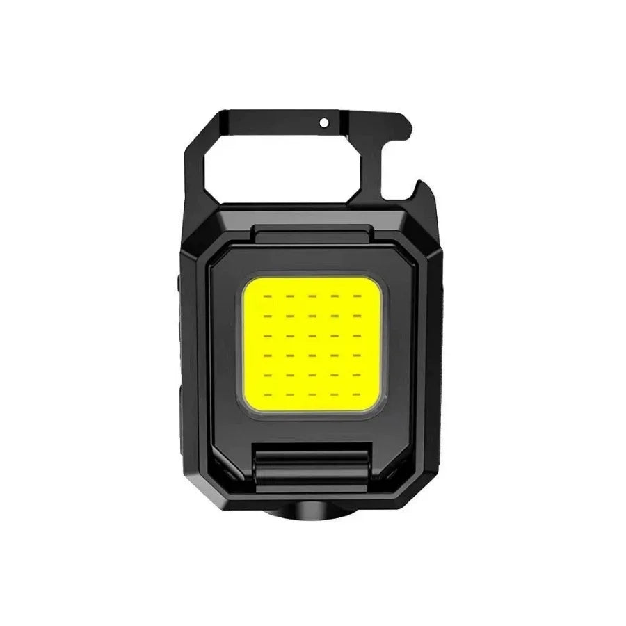 Mini Keychain COB LED Light USB Rechargeable Magnetic Bottle Opener 3 Modes