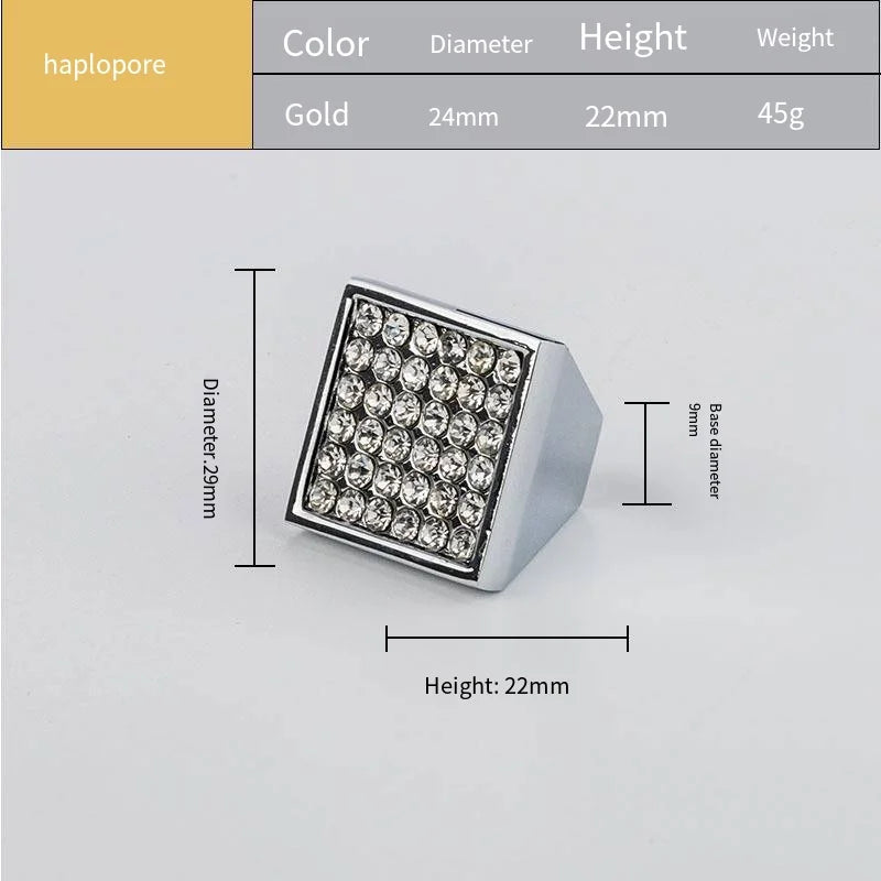 Light Luxury Crystal Handle Zinc Alloy Cabinet Hardware