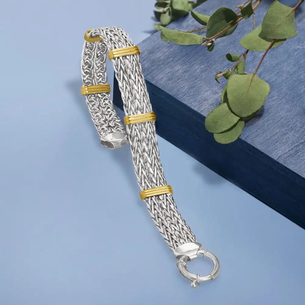 S925 Sterling Silver Byzantine Station Bracelet for Women Rope Bangle Wheat-Link Chain Bracelet Fine Jewelry Gift USA Warehouse