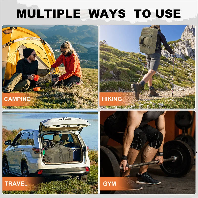 LQARMY 30L 50L 80L MOLLE Tactical Backpack for Outdoor Hiking Camping Travel