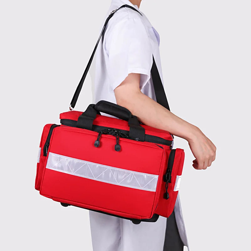 Outdoor Emergency First Aid Kit Medical Bag Waterproof Reflective Backpack