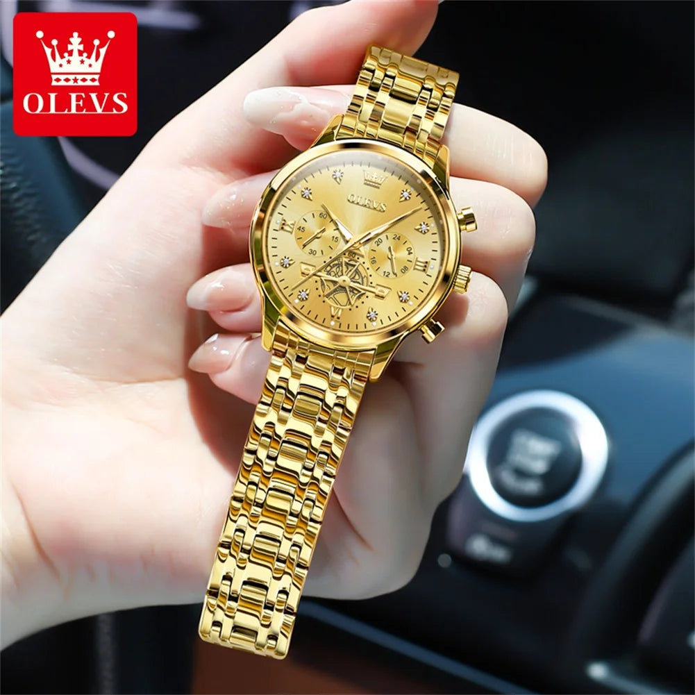 OLEVS 2897 Women Watch Multifunction Quartz Waterproof Gifts