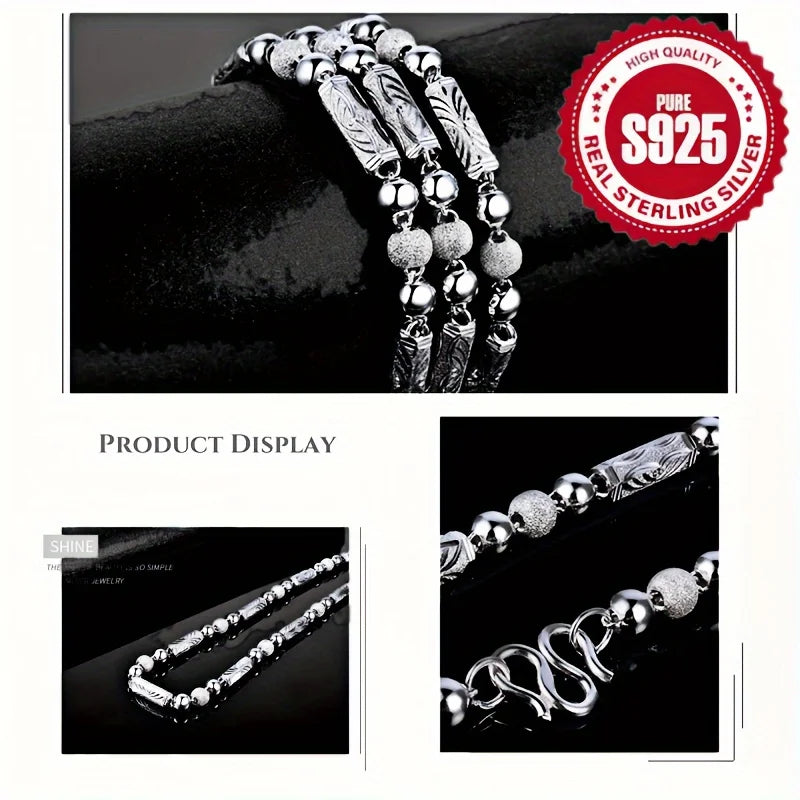 925 Sterling Silver Chain Necklace For Men Daily Wear Gift