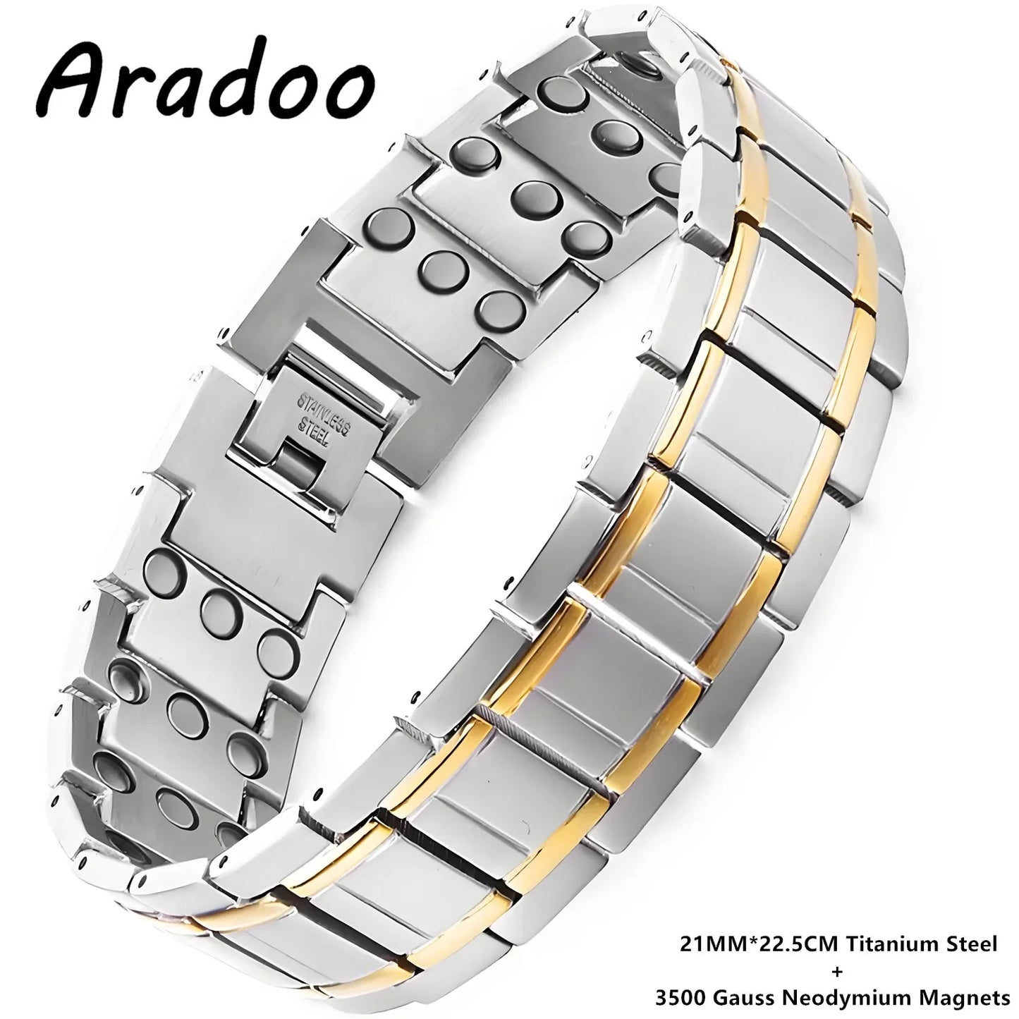 Premium Titanium Steel Magnetic Bracelet For Men 3X