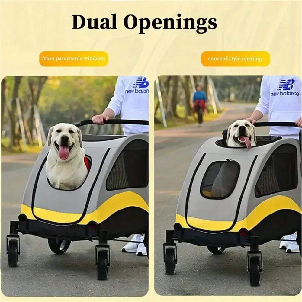 Foldable XX-Large Dog Pet Mobile Stroller Pram Carriage Jogger Holds up to 121lb