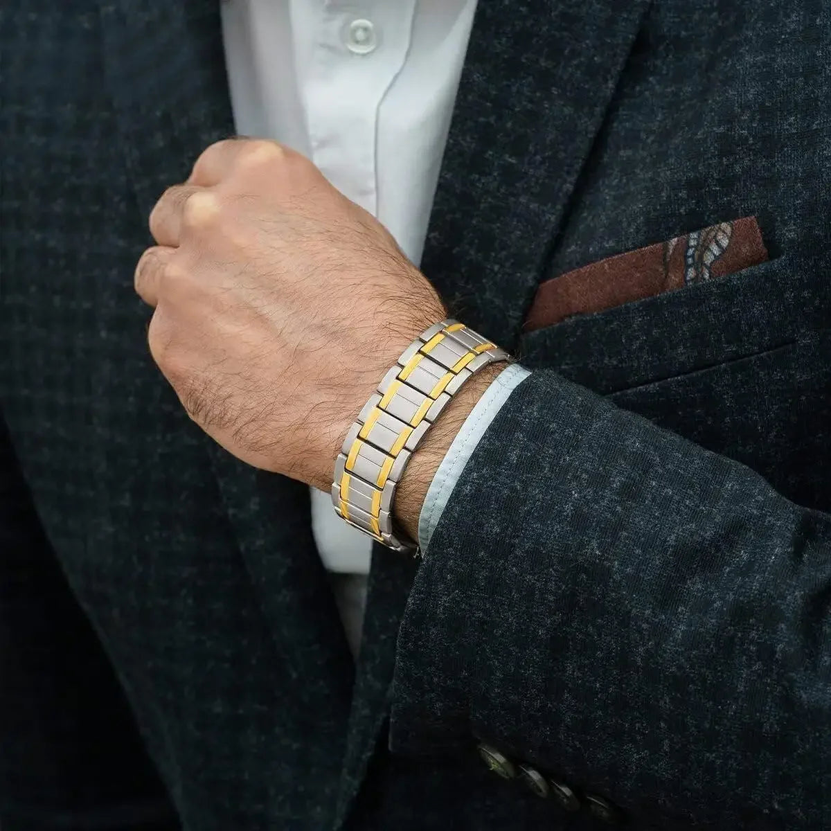 Premium Titanium Steel Magnetic Bracelet For Men 3X