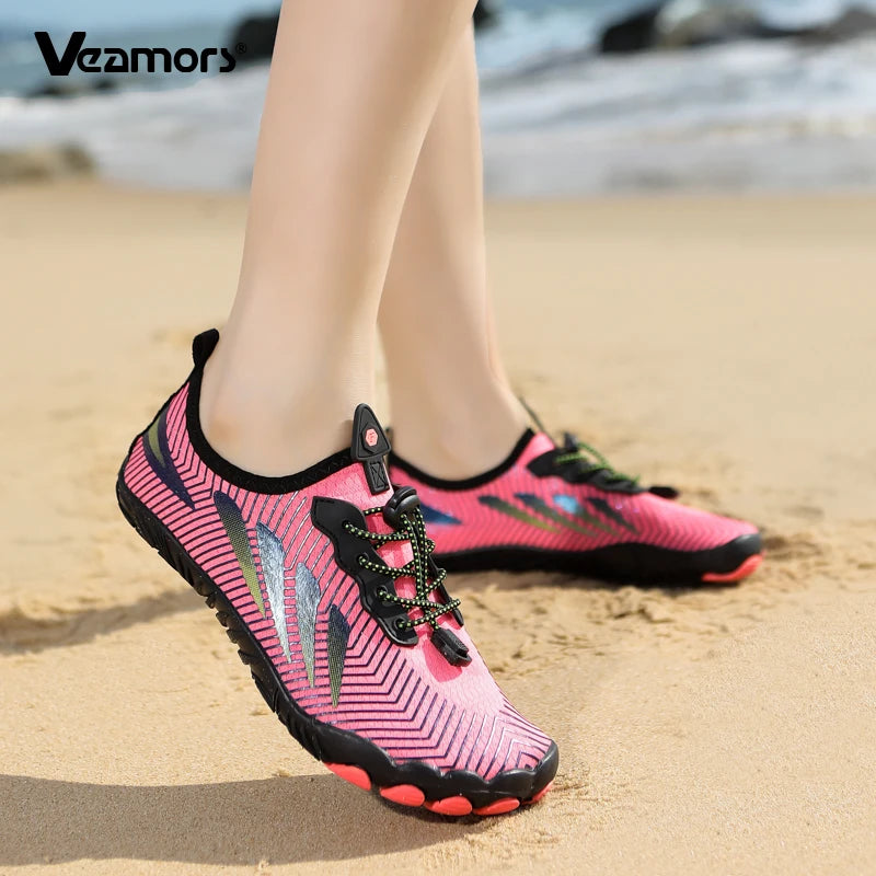 Men's Beach Aqua Shoes Barefoot Quick Dry Water Sports Shoes Women Light Breathable Wading Sneakers for Swimming Surfing Boating