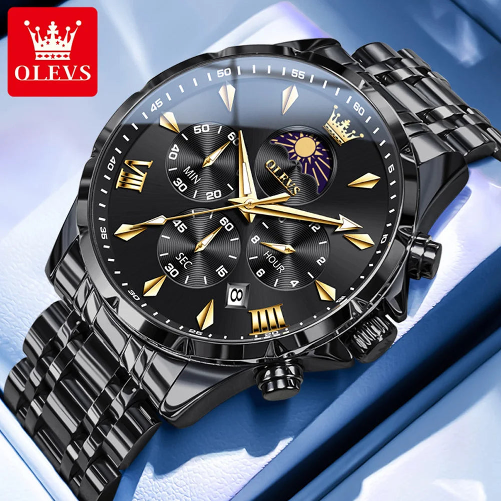 OLEVS 3653 Mens Watch Chronograph Quartz 30M Waterproof