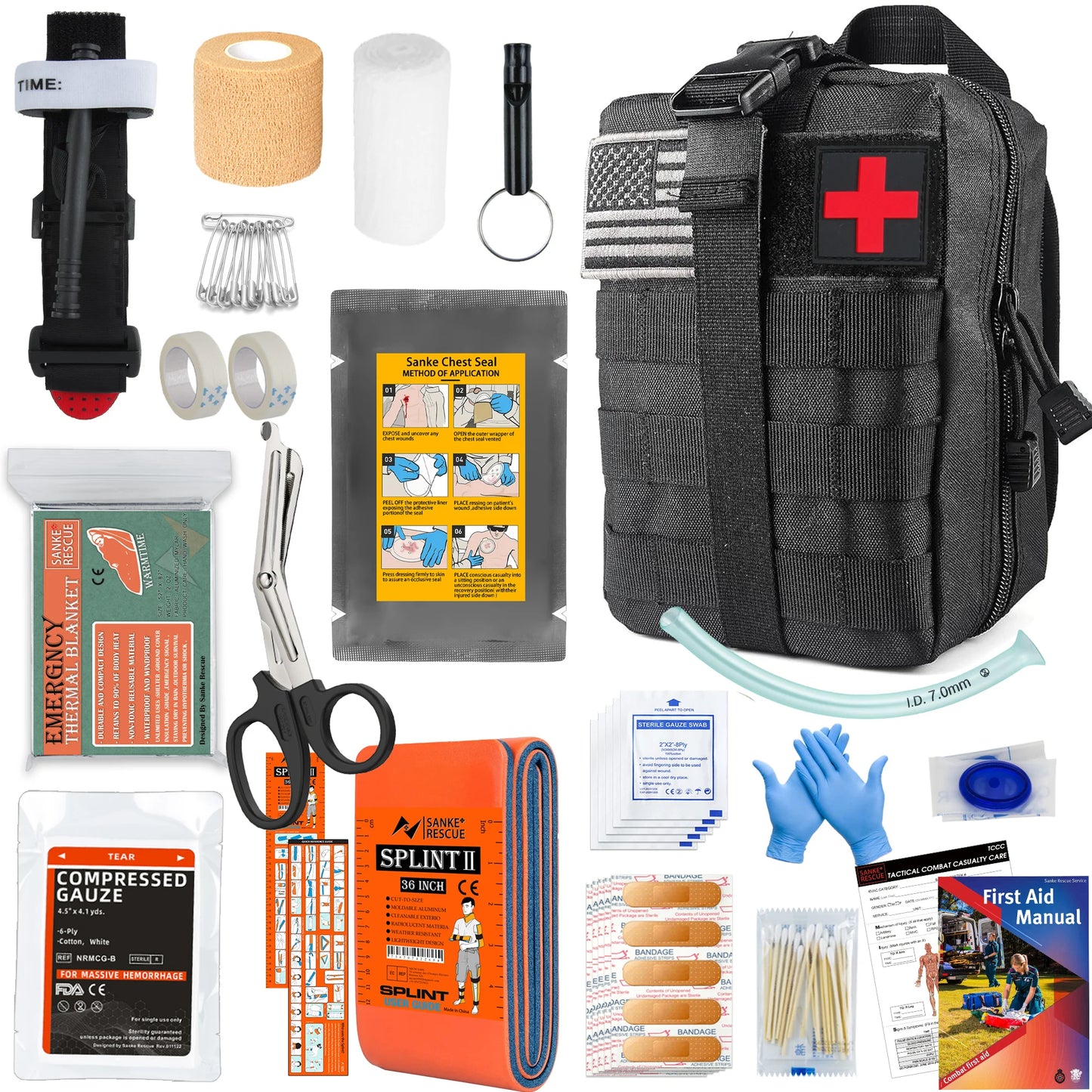 Survival First Aid Kit With Molle System Bag Gifts For Men Outdoor Adventure