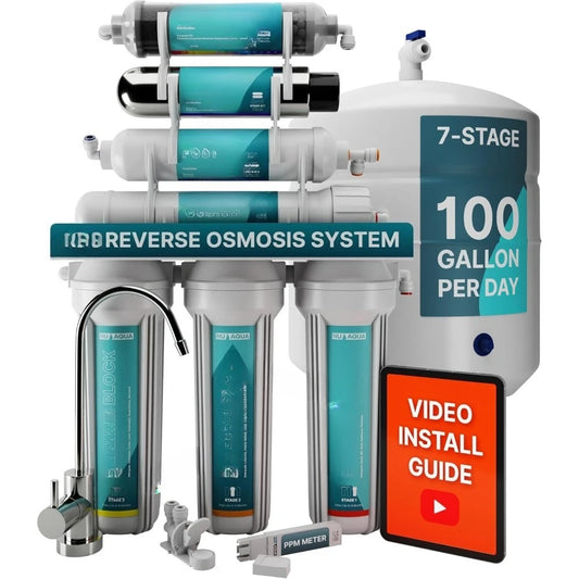 Popular 7 Stage UV Alkaline Under Sink RO Filter System