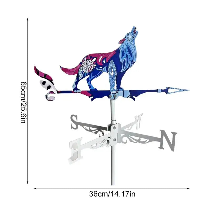Rooster Weathervane Metal Wind Spinner For Garden Backyard