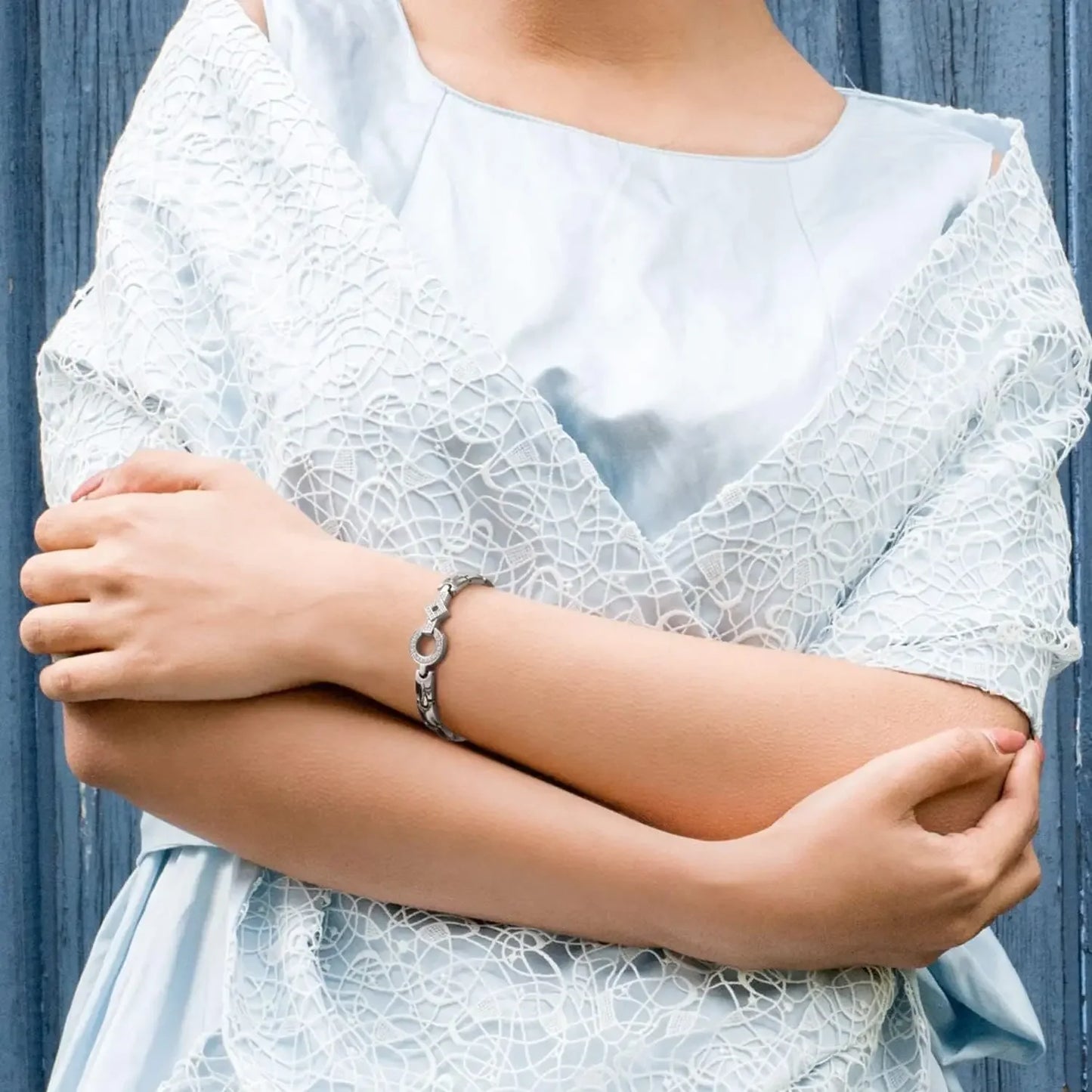 Aradoo Premium Titanium Steel Zirconia Bracelets For Women