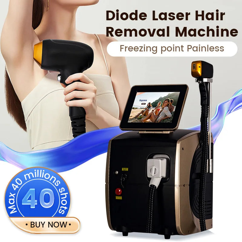 Professional Diode Laser Hair Removal Nd YAG 755 808 1064nm
