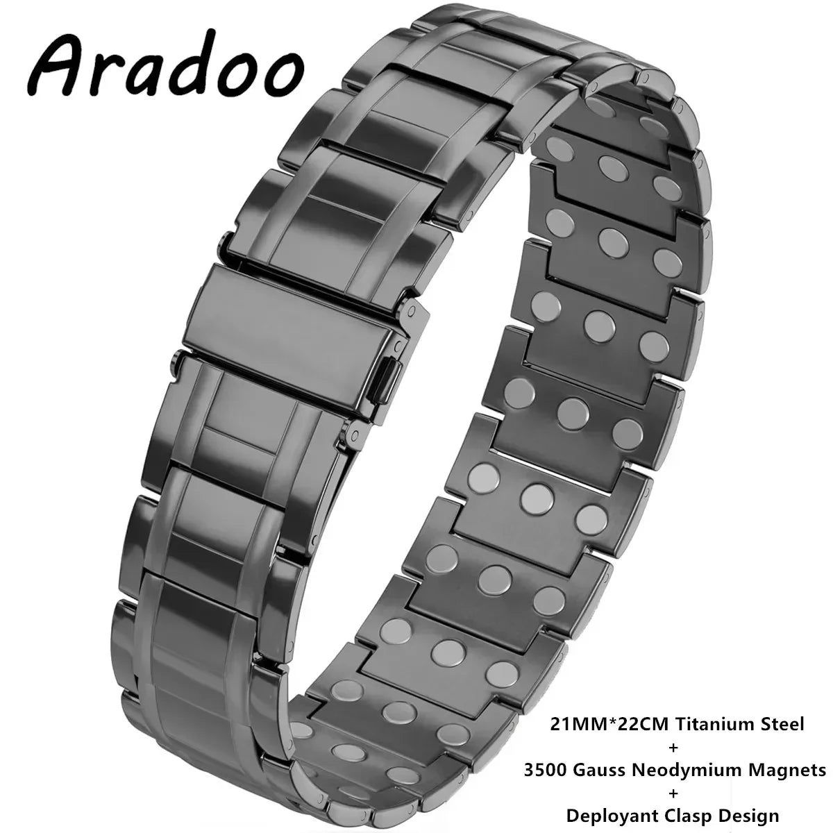 Premium Titanium Steel Magnetic Bracelet For Men 3X
