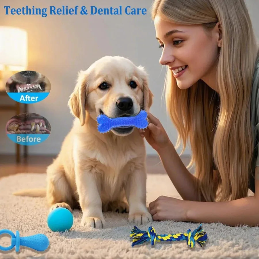 20 Pack Blue Puppy Chew Toys For Small Breeds Teething