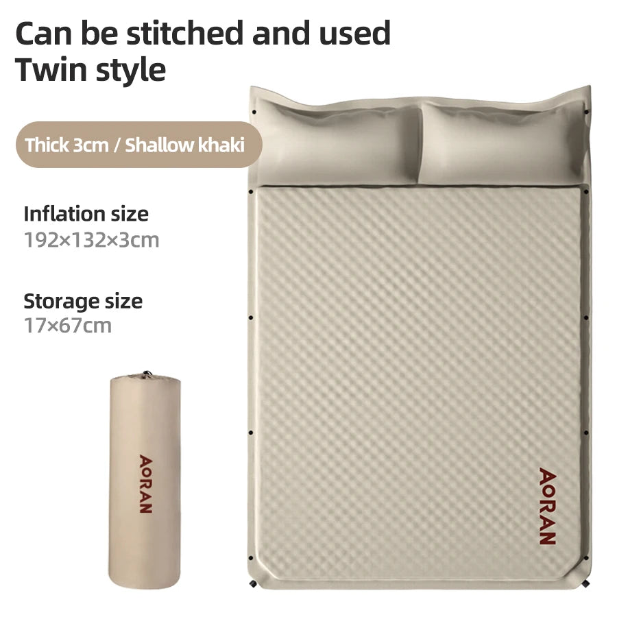 Automatic inflatable mattress double air mattress sleeping pad camping moisture-proof mat outdoor camping air cushion moisture-p