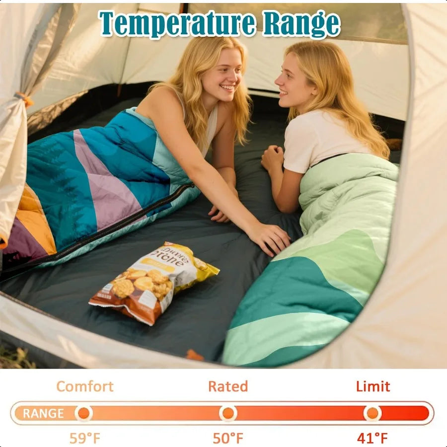 Cotton Sleeping Bags Adults 3 Seasons Waterproof Outdoor