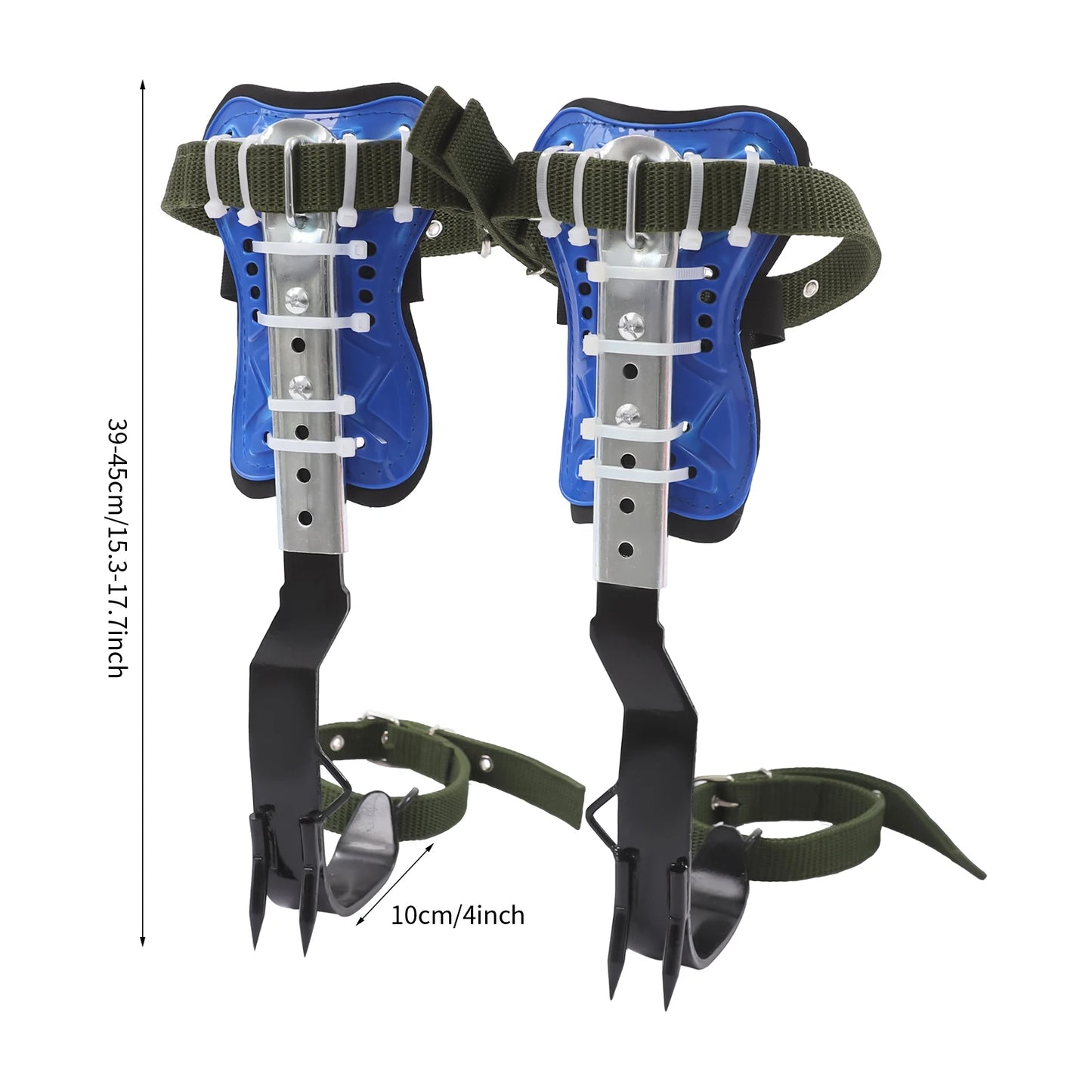 Blue Adjustable Climbing Spike With Extra Multi Functional Straps 150kg Capacity
