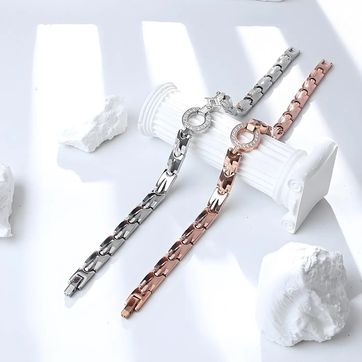 Aradoo Premium Titanium Steel Zirconia Bracelets For Women