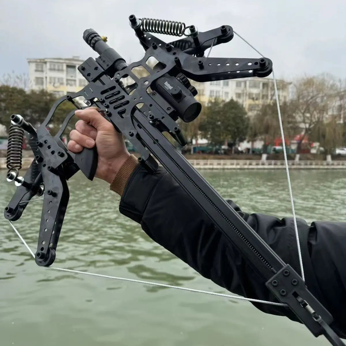 Telescopic Metal Slingshot Bow for Hunting Precision Laser