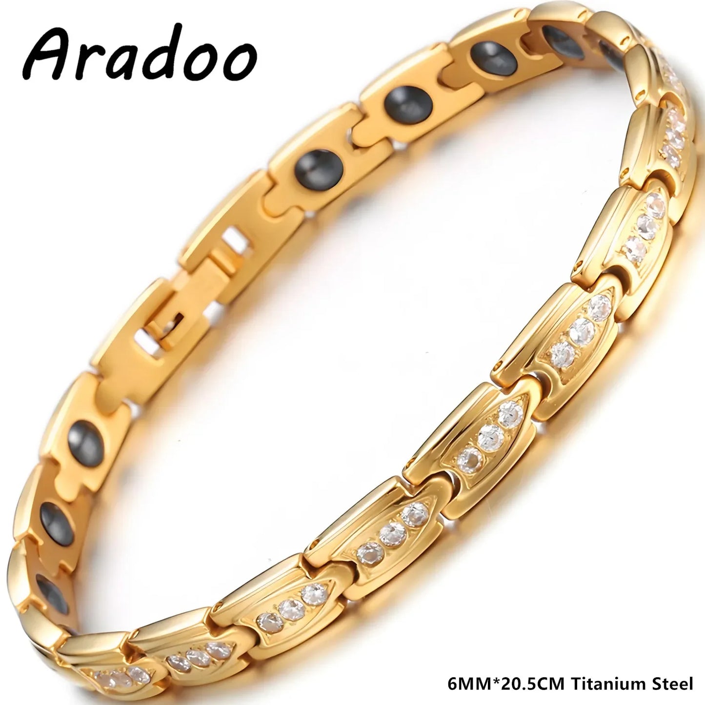 Aradoo Premium Titanium Steel Zirconia Bracelets For Women