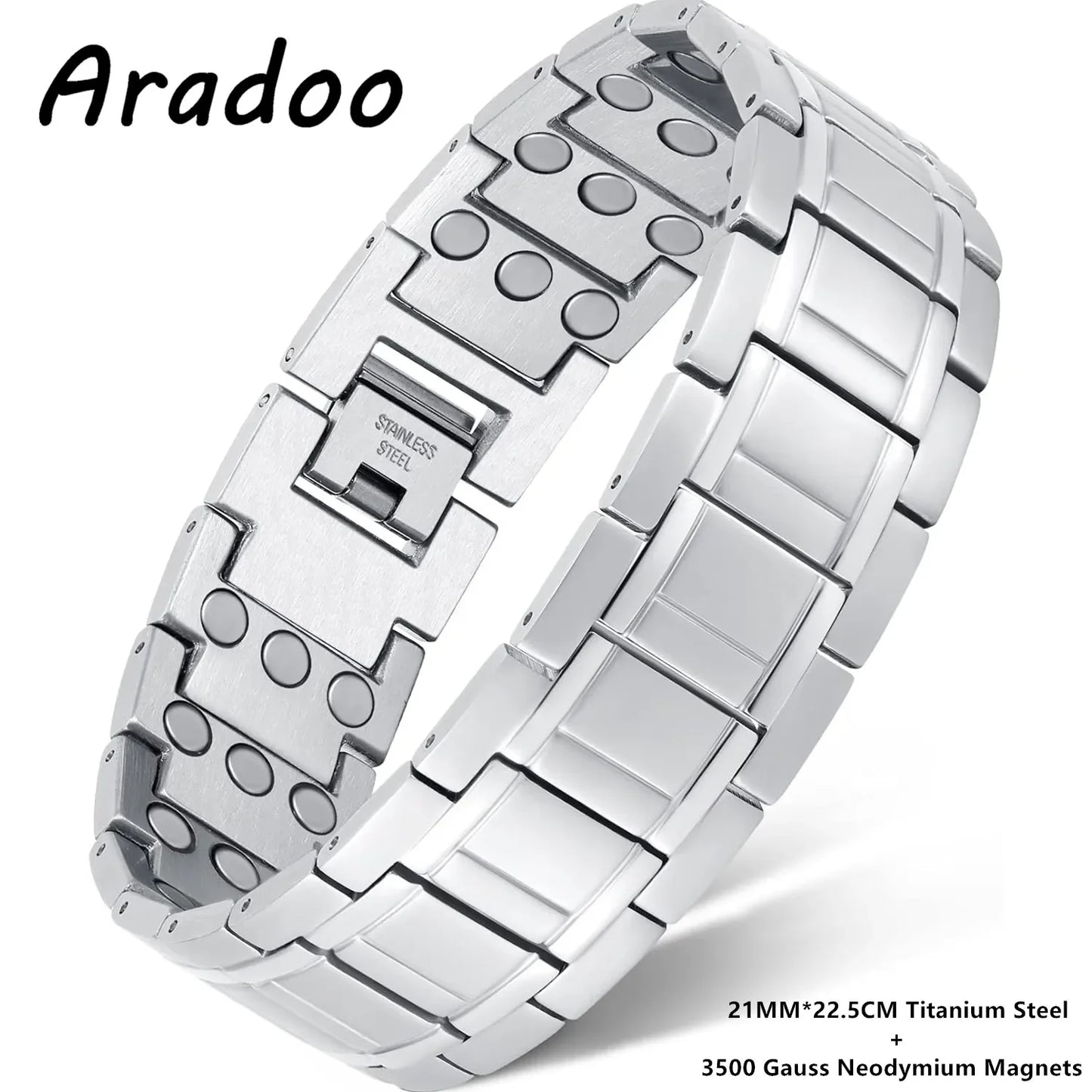 Premium Titanium Steel Magnetic Bracelet For Men 3X
