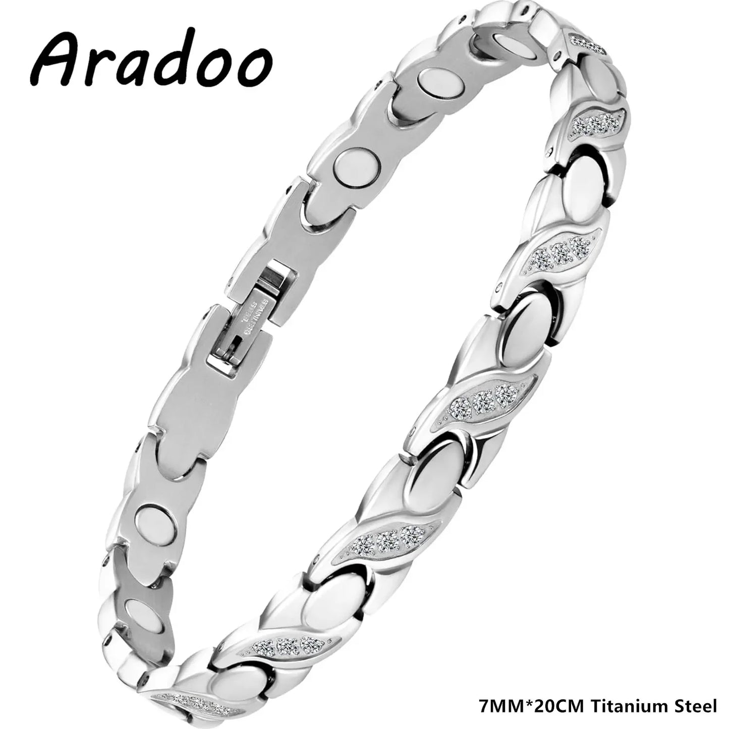 Aradoo Premium Titanium Steel Zirconia Bracelets For Women