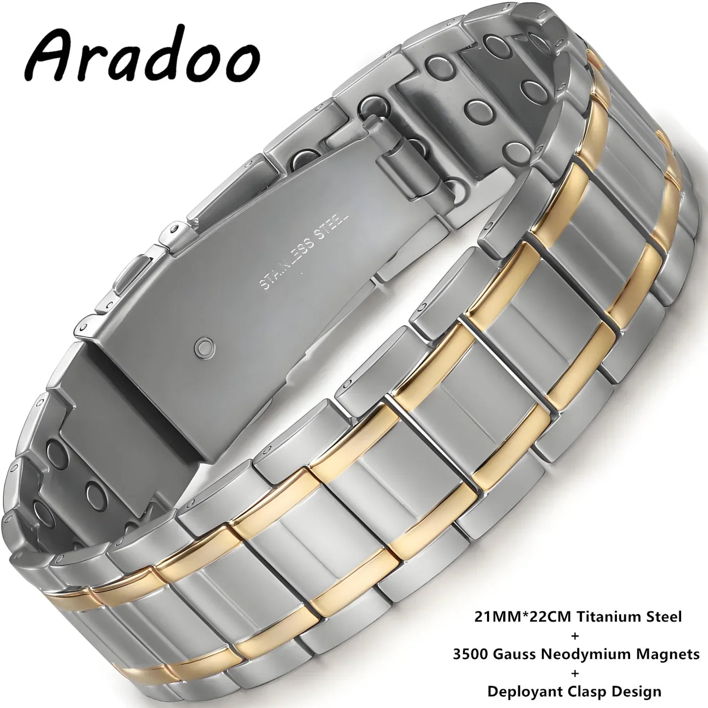 Premium Titanium Steel Magnetic Bracelet For Men 3X