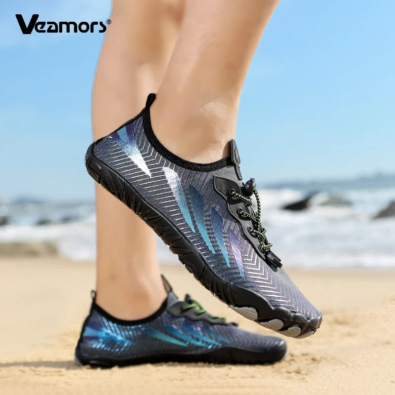 Men's Beach Aqua Shoes Barefoot Quick Dry Water Sports Shoes Women Light Breathable Wading Sneakers for Swimming Surfing Boating