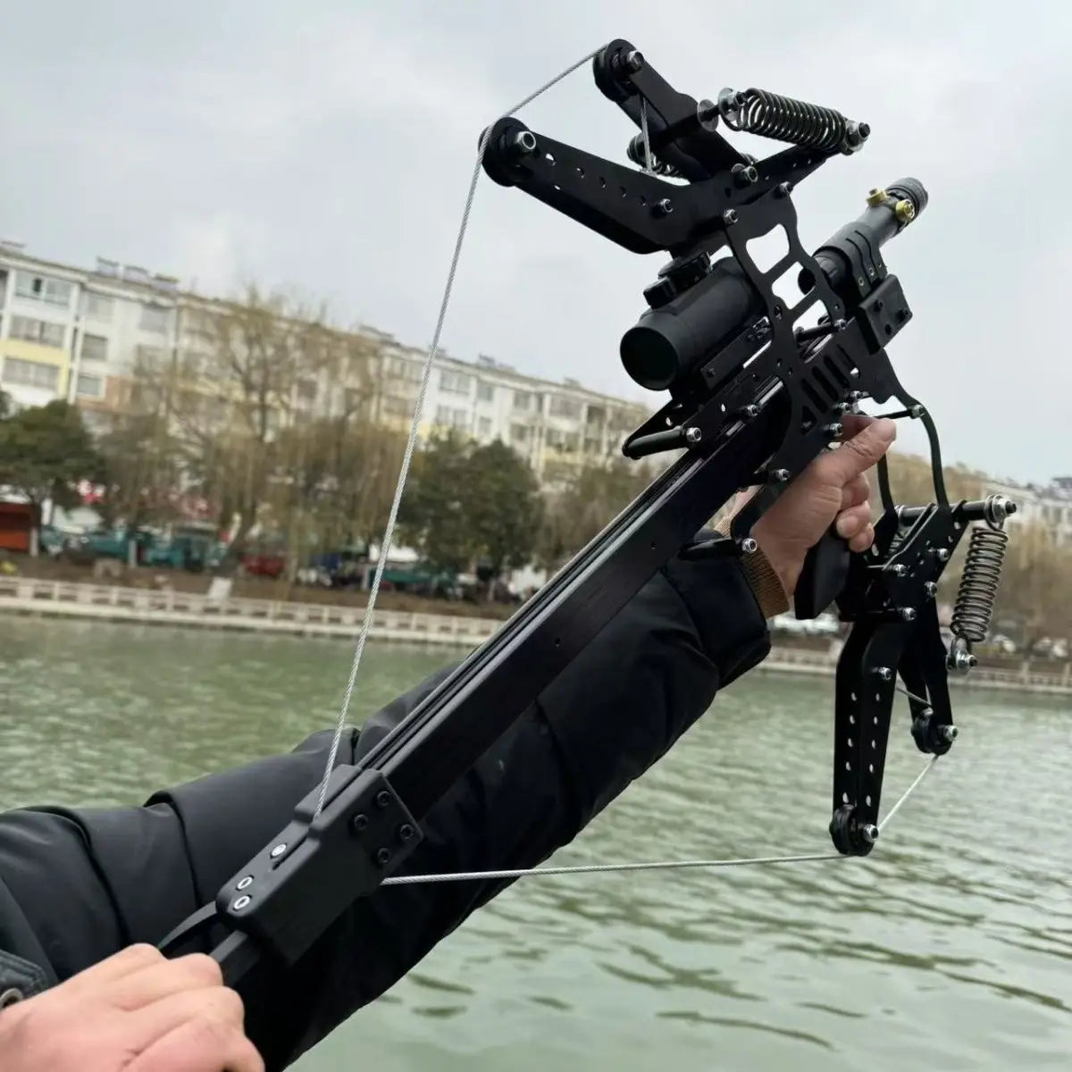 Telescopic Metal Slingshot Bow for Hunting Precision Laser