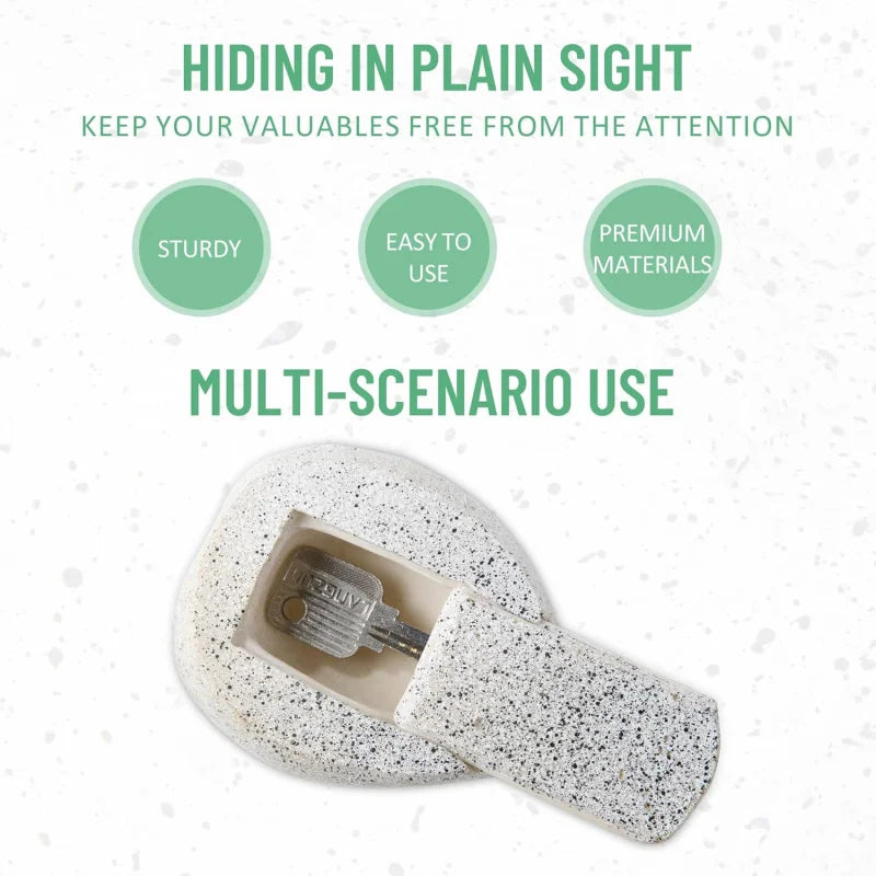 Rock - Stone Look - Hidden Safe Secret Storage Box Keys, Hider Garden or Yard -