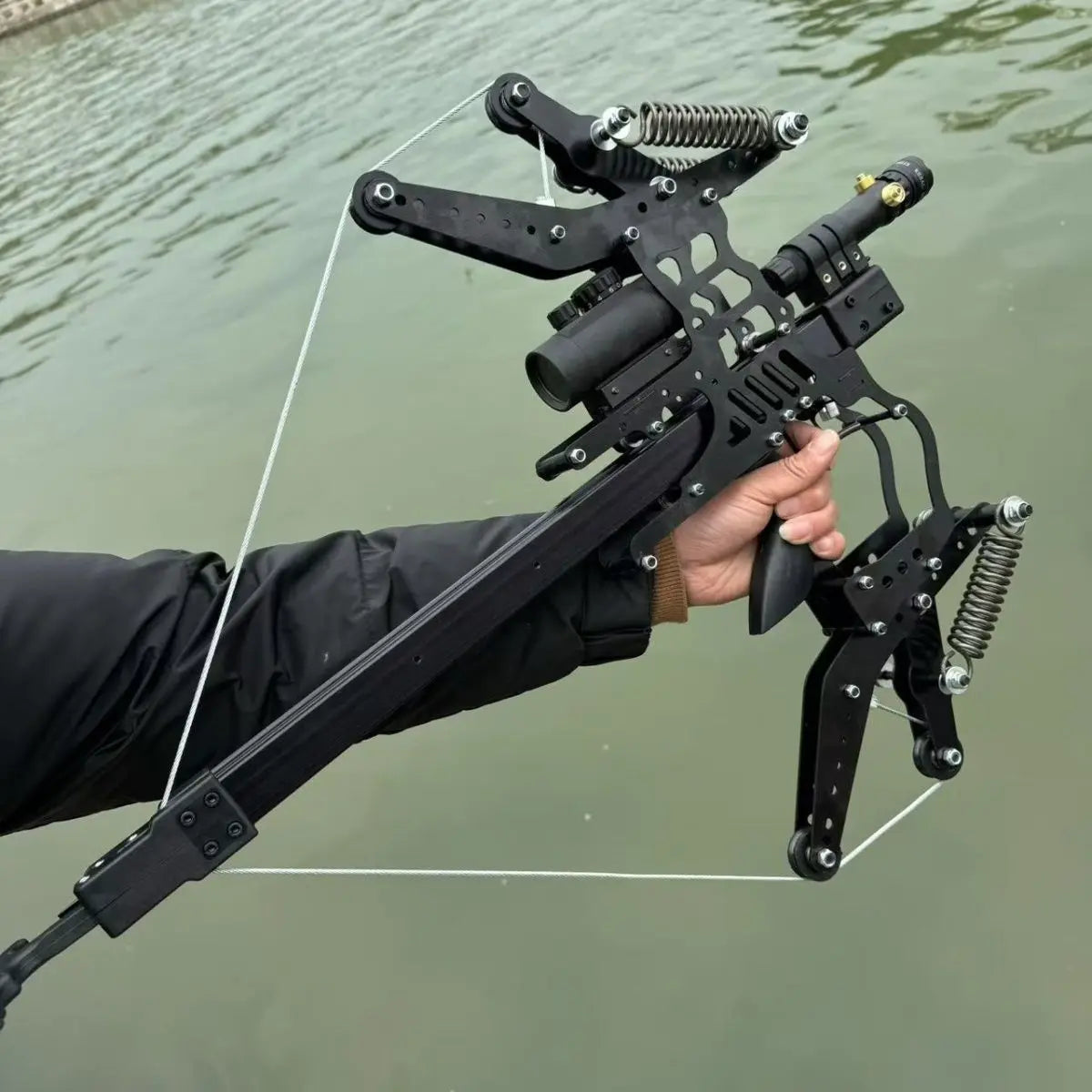 Telescopic Metal Slingshot Bow for Hunting Precision Laser