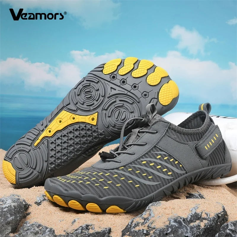 Men's Beach Aqua Shoes Barefoot Quick Dry Water Sports Shoes Women Light Breathable Wading Sneakers for Swimming Surfing Boating