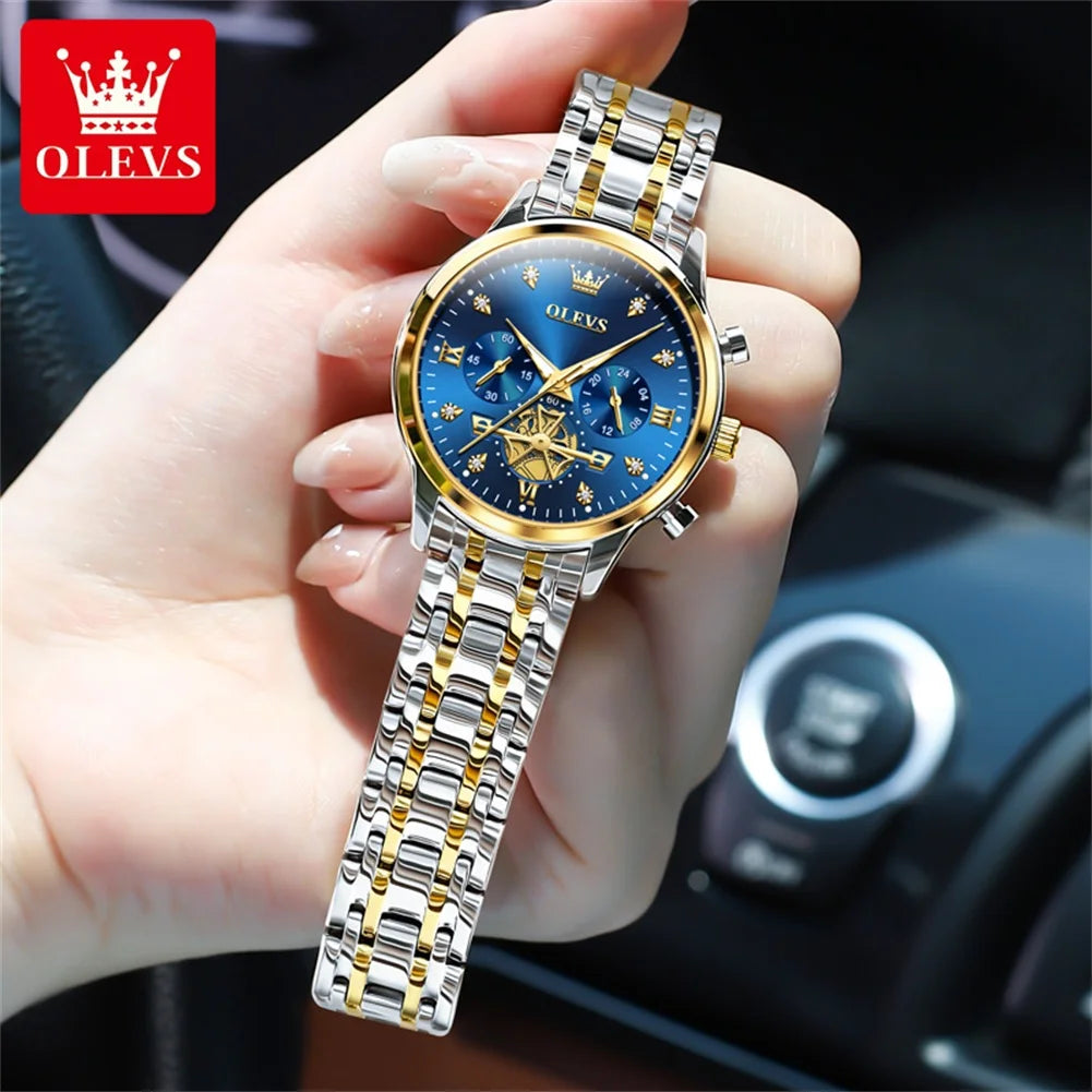 OLEVS 2897 Women Watch Multifunction Quartz Waterproof Gifts