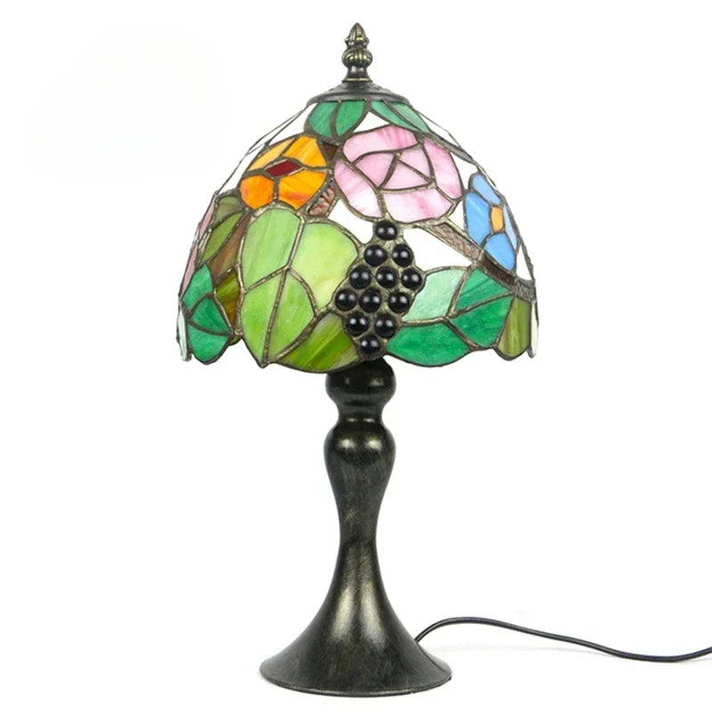 Small Tiffany Table Lamp Tiffany Style Desk Lamp Stained Glass Antique Light Bedroom Bedside Lamp Retro Reading Lamps