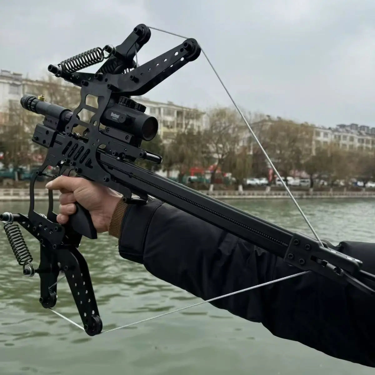 Telescopic Metal Slingshot Bow for Hunting Precision Laser