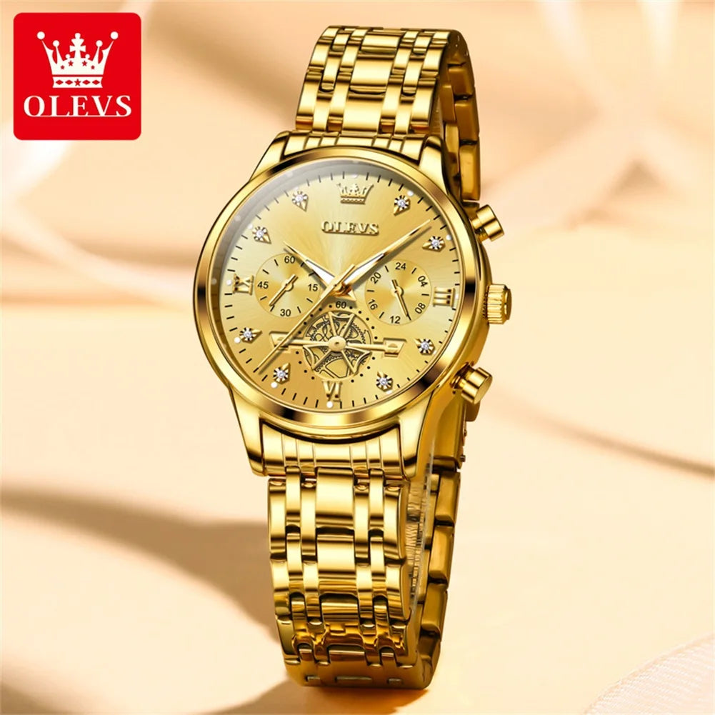 OLEVS 2897 Women Watch Multifunction Quartz Waterproof Gifts